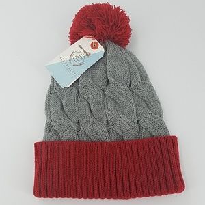 Chunky Cable Knit Pom Hat